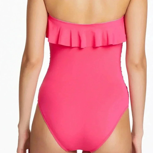 Bleu Rod Beattie ONE PIECE BANDEAU SWIMSUIT RUFFLED - Picture 3 of 10